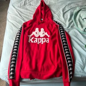 Red kappa hoodie Size large